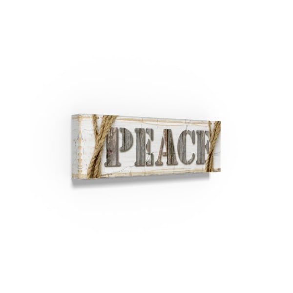 Lightboxjournal 'Country Wood Peace' Canvas Art,16x47